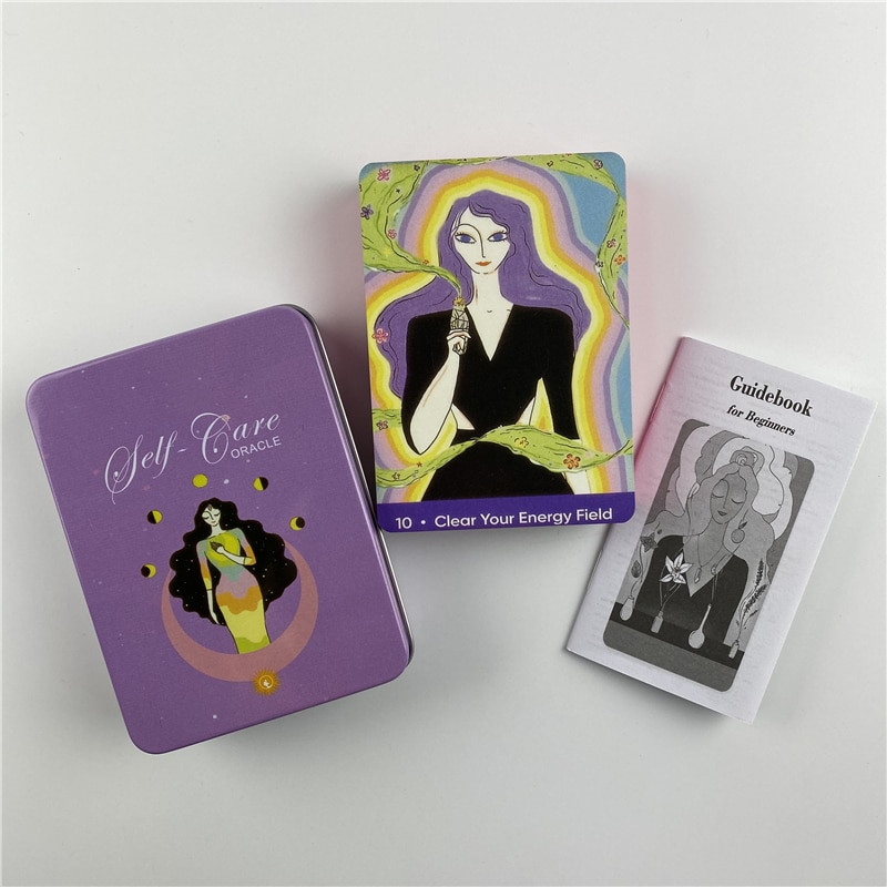 Metal Box Golded Edition Selfcare Oracle Cards Divination Deck With Paper Guidebook English Classical Tarot Επιτραπέζια παιχνίδια