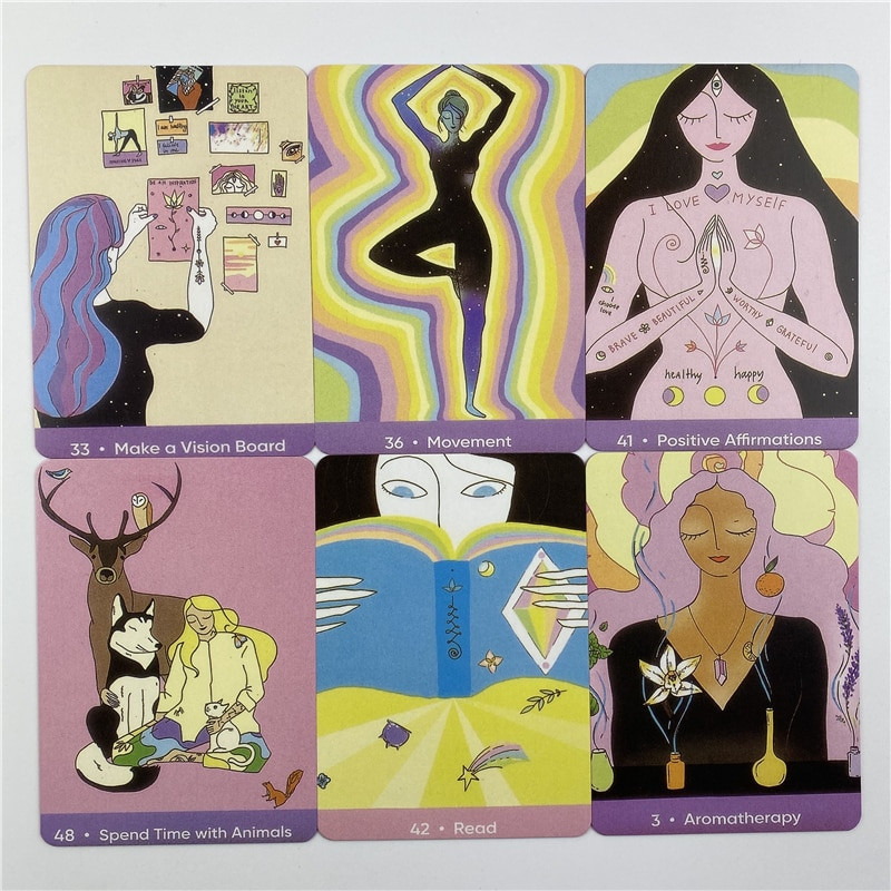 Metal Box Golded Edition Selfcare Oracle Cards Divination Deck With Paper Guidebook English Classical Tarot Επιτραπέζια παιχνίδια