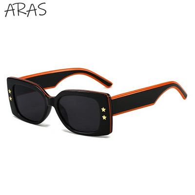 Moodsad ruudukujulised naiste päikeseprillid 2023 Luksusbränd Trendikas Retro-ristkülikukujulised päikeseprillid Naistele UV400 Gradientidega prillid Naistele