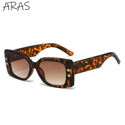 Moodsad ruudukujulised naiste päikeseprillid 2023 Luksusbränd Trendikas Retro-ristkülikukujulised päikeseprillid Naistele UV400 Gradientidega prillid Naistele