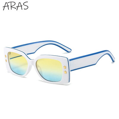 Moodsad ruudukujulised naiste päikeseprillid 2023 Luksusbränd Trendikas Retro-ristkülikukujulised päikeseprillid Naistele UV400 Gradientidega prillid Naistele