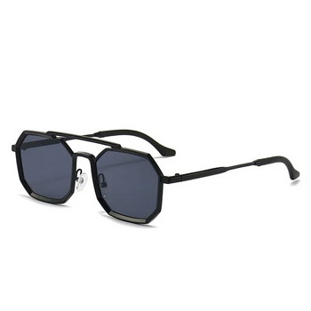 Мъжки многоъгълни пънк слънчеви очила унисекс метални квадратни стимпънк слънчеви очила ретро сенки UV400 очила за езда на открито за мъже