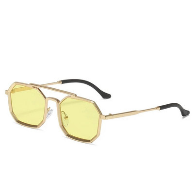 Meeste polügonpunk päikeseprillid Unisex Metal Square Steampunk päikeseprillid Vintage Shades UV400 õues sõitmise prillid meestele
