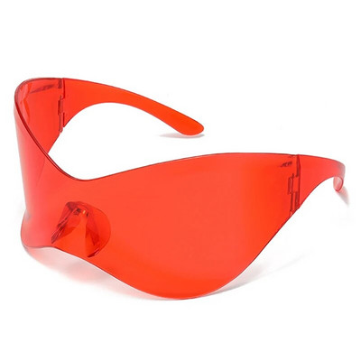 SO&EI Suuremõõtmelised ühes tükis ääristeta päikeseprillid Naiste Y2K Välispordiprillid Meeste Punk Driving Päikeseprillid Varjud UV400