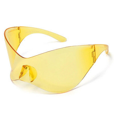 SO&EI Suuremõõtmelised ühes tükis ääristeta päikeseprillid Naiste Y2K Välispordiprillid Meeste Punk Driving Päikeseprillid Varjud UV400