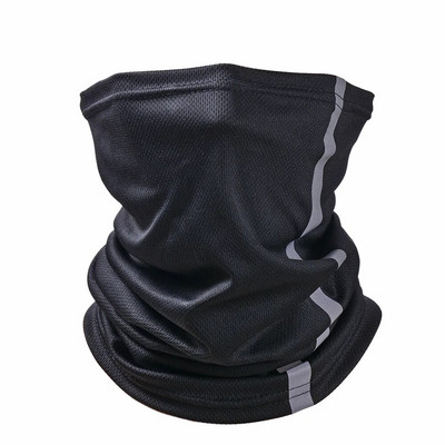 Sport în aer liber eșarfă tub Bandana rezistent la vânt reflectorizant pentru ciclism pe timp de noapte husă pentru față mască de călărie pentru motocicletă, încălzitor de gât respirabil