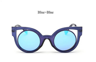 CandisGY Round Small Fashion Women Brand Designer Size Mirror Cateye Sunglasses Party Vintage Beach Lady Sunglasses
