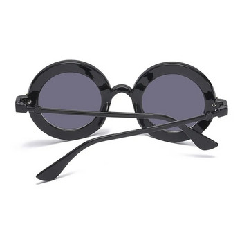 Ретро секси черни кръгли слънчеви очила Дамски маркови дизайнерски английски букви Bee Circle Слънчеви очила Модни женски нюанси Oculos