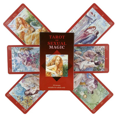 Pachetul de cărți de tarot cu anatomie antică în engleză, magie sexuală, oracol, divinație, soartă, petrecere în familie, joc de masă