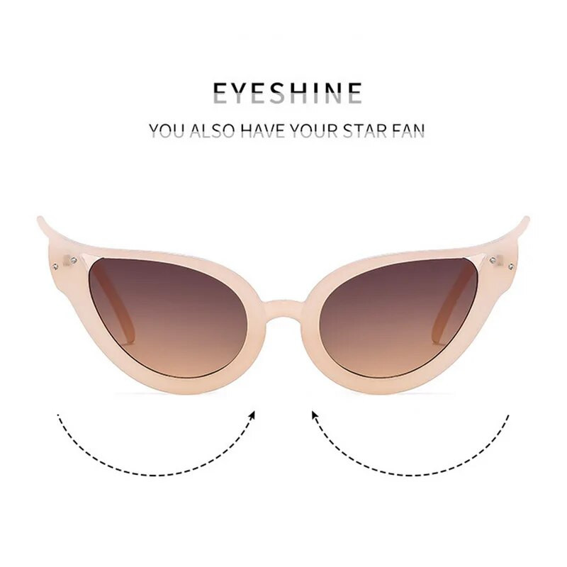 2023. gada luksusa joslu modes Y2k sexy Cat Eye saulesbrilles sievietēm vīriešiem, dizaineru čūsku saulesbrilles, gradienta toņos Uv400 Oculo brilles