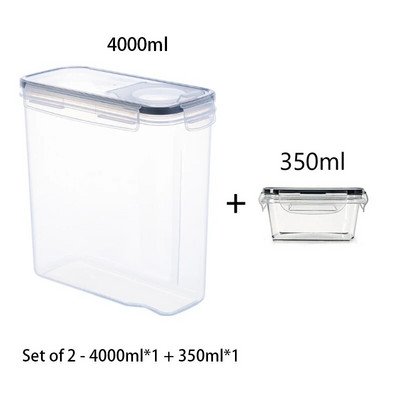 Hermētisks pārtikas uzglabāšanas konteiners ar vāku, noplūdes necaurlaidīgu slēdzeni, plastmasu bez BPA