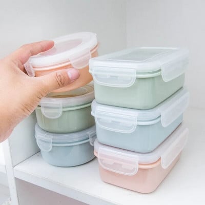 Plastikinė priešpiečių dėžutė „Bento Box“ Daržovės, vaisių salotos, šviežiai išlaikantis dubuo su dangteliu, nepralaidus kempingo iškylai maisto saugojimui