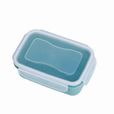 Plastmasas pusdienu kastīte Bento Box Dārzeņi Augļu salāti Svaigu glabāšanas bļoda ar vāku, Necaurlaidīga kempinga piknika pārtikas uzglabāšanas kaste