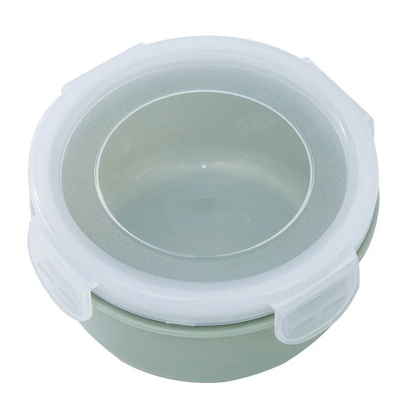 Plastmasas pusdienu kastīte Bento Box Dārzeņi Augļu salāti Svaigu glabāšanas bļoda ar vāku, Necaurlaidīga kempinga piknika pārtikas uzglabāšanas kaste