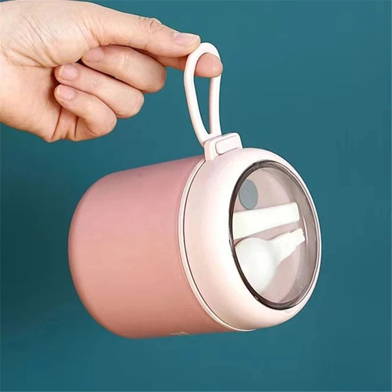 Roostevabast terasest vaakumtassis supi-lõunakarbi hoiusoojendaja lusikaga Toidu termopurgiga isoleeritud supitermose konteinerite jahuti