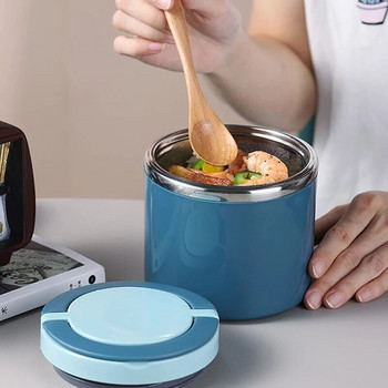 Κουτί μεσημεριανού γεύματος από ανοξείδωτο χάλυβα 1000ML Drinking Cup Food Thermal Jar Soup Gruel Insolated Thermos Containers Portable Bento Lunchbox