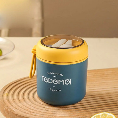 Kaasaskantav hommikusöögitass Multifunktsionaalne kaerahelbetass Teraviljapähklijogurtikruus Suupistetass Mikrolaineahi kaanega Lusikasupitops