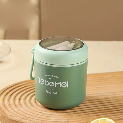 Kaasaskantav hommikusöögitass Multifunktsionaalne kaerahelbetass Teraviljapähklijogurtikruus Suupistetass Mikrolaineahi kaanega Lusikasupitops