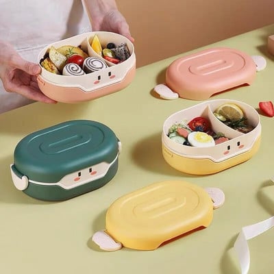 780ml Cute Bento Lunch Box Kawaii για Παιδιά Σχολείου Ιαπωνικού στυλ Παιδικό Ψωμί Παιδικό Σάντουιτς Κουτί τροφίμων Πλαστικό