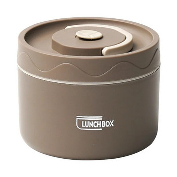 Кутия за обяд с изолация от неръждаема стомана Изолирана кофа Домакинска купа с двоен капак Купа за супа Bento Кутия Кутия за обяд