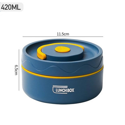 Nerūsējošā tērauda izolēta pusdienu kaste, izolēta spaiņa mājsaimniecības dubultā vāka zupas bļoda Bento kastes pusdienu kaste