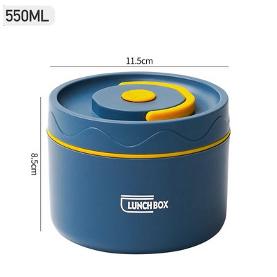 Nerūsējošā tērauda izolēta pusdienu kaste, izolēta spaiņa mājsaimniecības dubultā vāka zupas bļoda Bento kastes pusdienu kaste