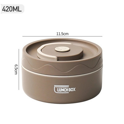 Nerūsējošā tērauda izolēta pusdienu kaste, izolēta spaiņa mājsaimniecības dubultā vāka zupas bļoda Bento kastes pusdienu kaste