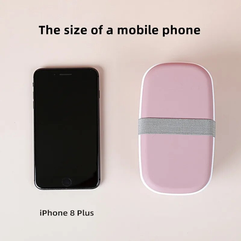 Plastikust kahekihiline Bento kast, suletud lekkekindel toidu hoiukonteiner mikrolaineahjus kantav kaasaskantav pikniku koolikontori lõunakast