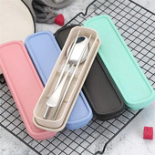 1 kom prijenosna kutija za pribor za jelo za odrasle velikog kapaciteta Pp materijal za večere u divljim kampovima Ručna kutija za pribor za jelo