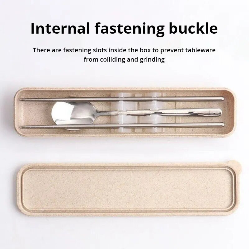 1 kom prijenosna kutija za pribor za jelo za odrasle velikog kapaciteta Pp materijal za večere u divljim kampovima Ručna kutija za pribor za jelo