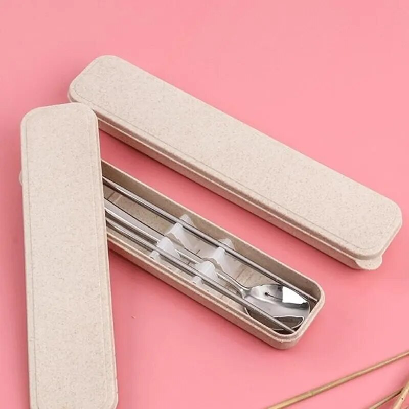 1 kom prijenosna kutija za pribor za jelo za odrasle velikog kapaciteta Pp materijal za večere u divljim kampovima Ručna kutija za pribor za jelo