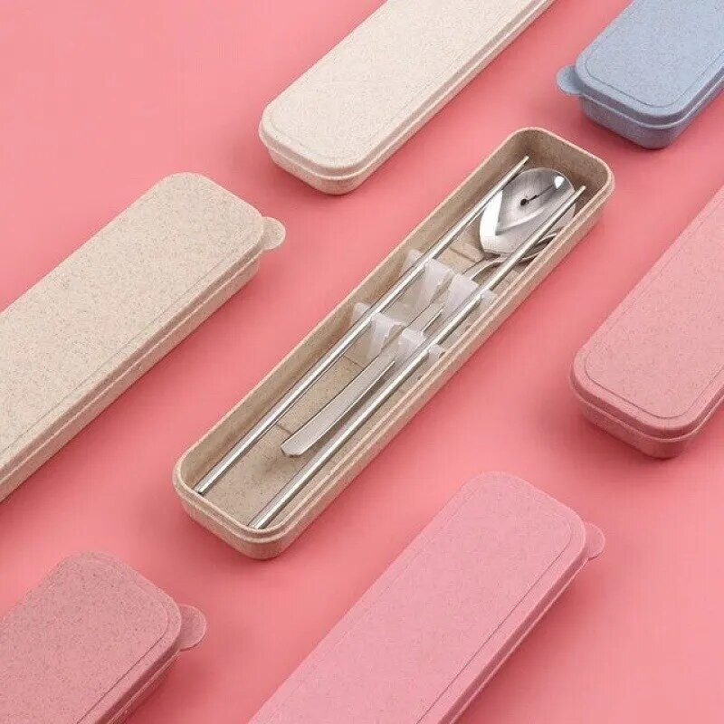 1 kom prijenosna kutija za pribor za jelo za odrasle velikog kapaciteta Pp materijal za večere u divljim kampovima Ručna kutija za pribor za jelo