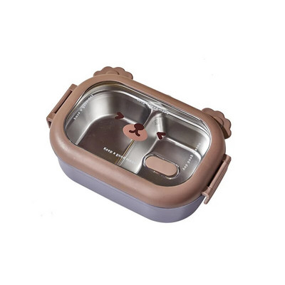 Kaasaskantav söögikarp, roostevabast terasest sahtel, puuviljatoidukast, beebi- ja õpilaskooli õues telkimispiknik Bento värske kast