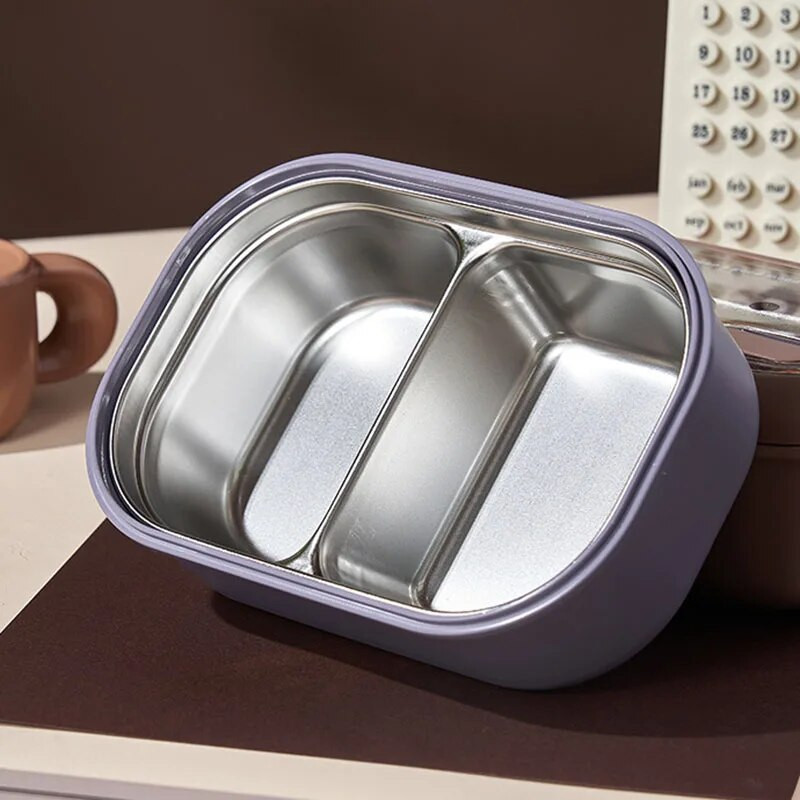 Kaasaskantav söögikarp, roostevabast terasest sahtel, puuviljatoidukast, beebi- ja õpilaskooli õues telkimispiknik Bento värske kast