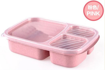 Mikroviļņu pusdienu kaste Kviešu salmu kaste ar nodalījumu piknika bento kastēm Pārtikas konteiners Bērnu skolas pieaugušo biroja pusdienu kaste