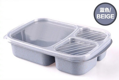 Mikroviļņu pusdienu kaste Kviešu salmu kaste ar nodalījumu piknika bento kastēm Pārtikas konteiners Bērnu skolas pieaugušo biroja pusdienu kaste