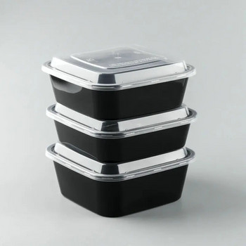 15 бр./компл. Контейнери за приготвяне на храна Пластмасови контейнери за храна с капаци Външна преносима кутия за обяд Bento Отделение Кръгла кутия за обяд