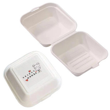 Κουτί επιδόρπιου κέικ 5 τεμ. Βιοδιασπώμενο φούρνο μικροκυμάτων Κουτί γεύματος μιας χρήσης Δοχείο φαγητού Σαλάτα λαχανικών σε πακέτο Κουτί συσκευασίας ланч бокс