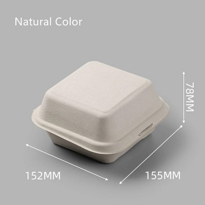 5 tk koogi magustoidukarp Mikrolaineahjus biolagunev ühekordne lõunakarp toidukonteiner Köögiviljasalat kaasavõetav pakkekarp ланч бокс