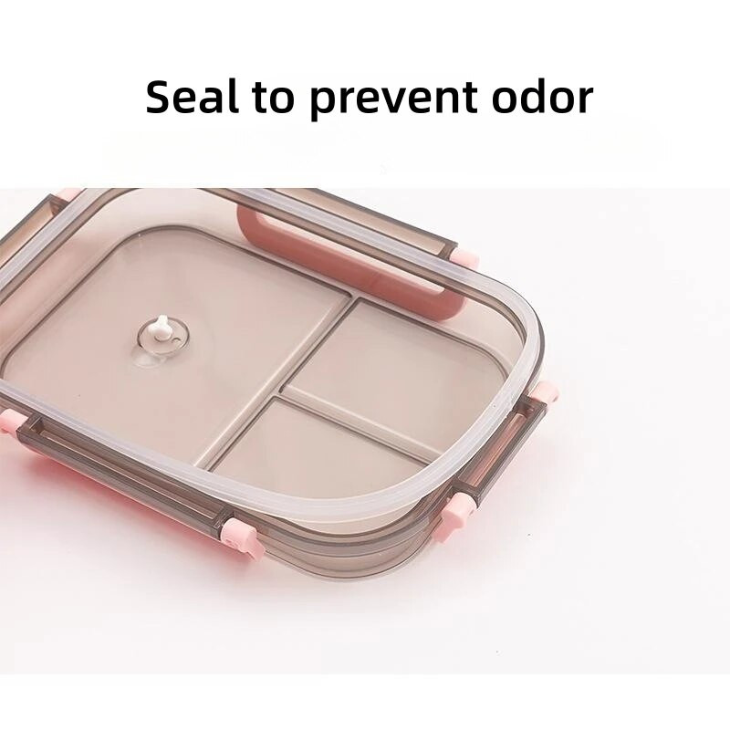 Pārnēsājama aizzīmogota pusdienu kaste ar 2 līmeņu režģa mikroviļņu krāsni Pieejama apkure Studentu biroja darbiniekiem Augļu pārtikas trauki ar dakšām karotes