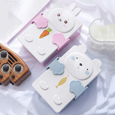 Slatka Bento kutija za ručak Kawaii za djecu školsku djecu Japanski stil Dječji vrtić Plastična kutija za hranu za kruh Sendvič za djecu