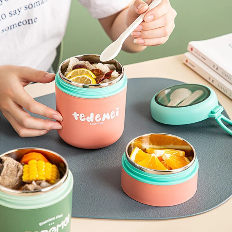 710/530 ml Termo staklenka za hranu Izolirana šalica za juhu Termos posude Kutija za ručak od nehrđajućeg čelika Termo čuvanje topline za školsku djecu