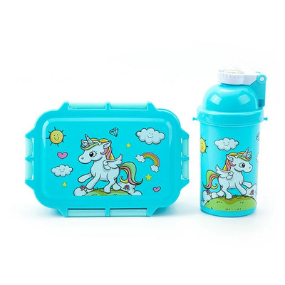 Unicorn Kawaii Bento Kutija za ručak Boca za vodu za djecu Djevojčice Dječaci Škola Dječji vrtić Mini snack sendvič Posuda za hranu