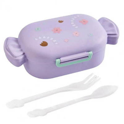 Karikatūra Bento pusdienu kaste bērniem, necaurlaidīgs pusdienu augļu trauks meitenēm, zēniem, maziem bērniem ar 2-3 nodalījumiem, droša mikroviļņu krāsnī