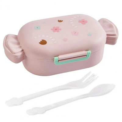 Karikatūra Bento pusdienu kaste bērniem, necaurlaidīgs pusdienu augļu trauks meitenēm, zēniem, maziem bērniem ar 2-3 nodalījumiem, droša mikroviļņu krāsnī