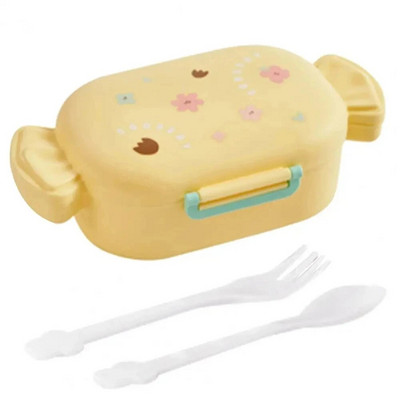 Karikatūra Bento pusdienu kaste bērniem, necaurlaidīgs pusdienu augļu trauks meitenēm, zēniem, maziem bērniem ar 2-3 nodalījumiem, droša mikroviļņu krāsnī