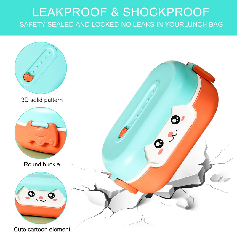 Nova slatka Bento kutija za ručak Kawaii za djecu školsku djecu Japanski stil Dječji vrtić Kutija za sendvič s kruhom Prijenosna