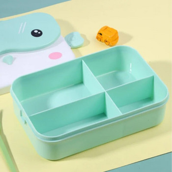 Кутия за обяд Bento за деца в училище Правоъгълна непропусклива пластмасова аниме преносим контейнер за храна за микровълнова фурна Кутия за обяд в училище