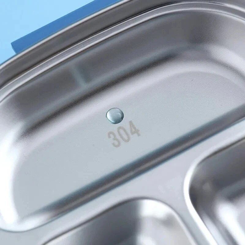 Väljasõidulauanõud 304 kaasaskantavad roostevabast terasest lõunasöögikarbid, beebilapsed, üliõpilased õues telkimispikniku toidukonteiner Bento kast