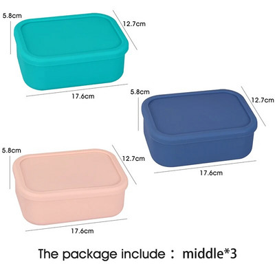 Σιλικόνη Bento Boxes Δοχείο γεύματος, YONGHAO Αδιάβροχο Δοχείο γεύματος, Χωρίς BPA, Πλυντήριο πιάτων
